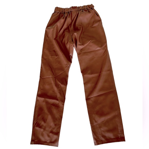 Anine Bing Colton Vegan Leather Track Pants - Picture 2 of 14